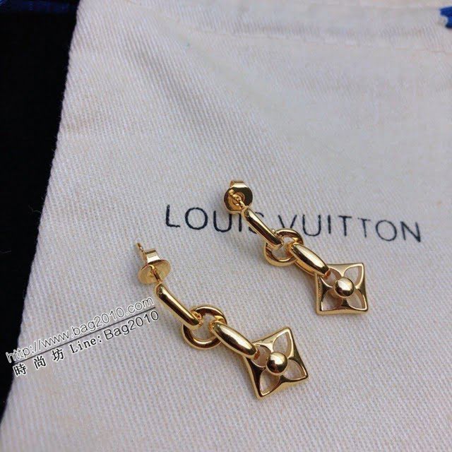 Louis Vuitton純銀飾品 路易威登菱形花形耳環 LV立體菱形耳釘耳吊  zglv1850
